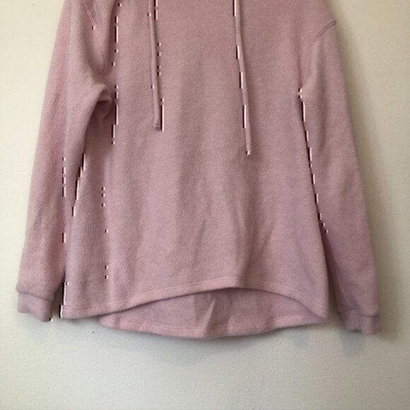 EVERLEIGH Cozy Hoodie Light Baby Pink Brushed French Terry Sweatshirt Small S - Picture 4 of 11